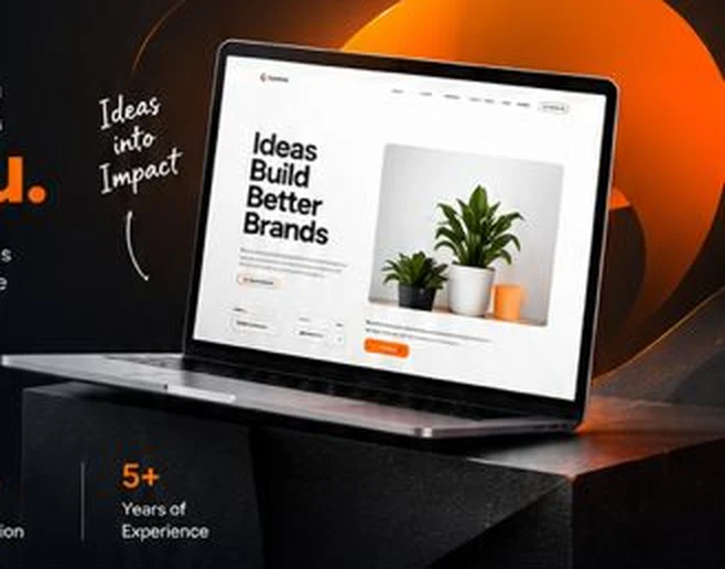 Website shown on a laptop